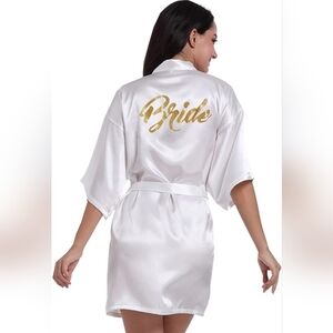 Satin Bride robe & sash